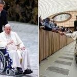 Wheelchair: Pope Francis admits shame after 'physical humiliation' caused by knee injury